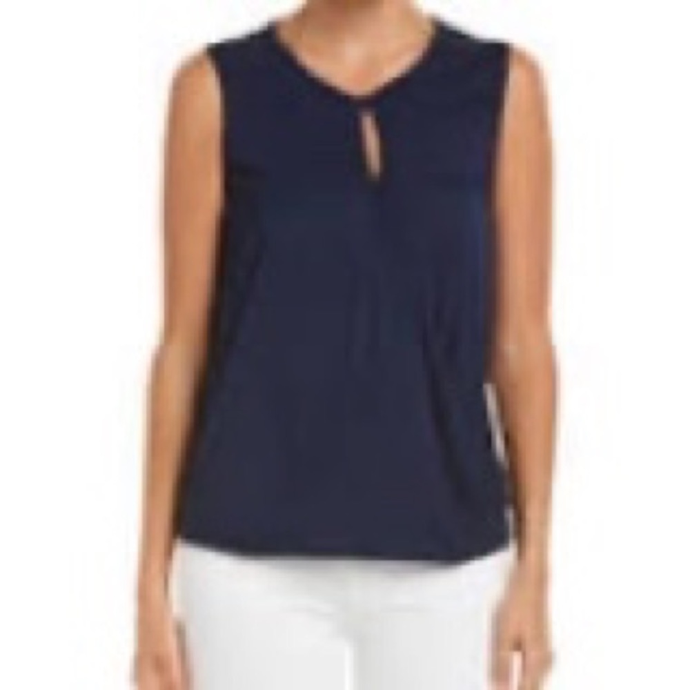 Navy blue tank.  Great staple from Cabi, size small